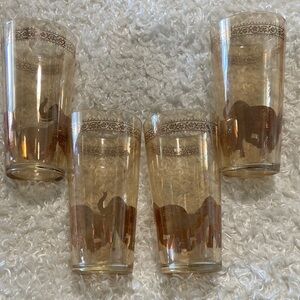Vintage Krosno Elephant Highball/Tumblers Set of 4